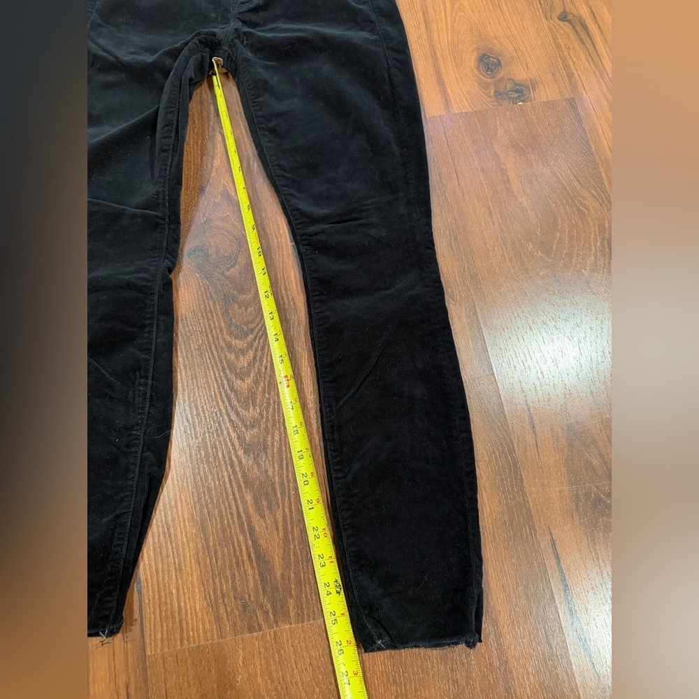 MOTHER velvet The Looker Ankle Fray Pants Black Size 25 - Picture 8 of 10